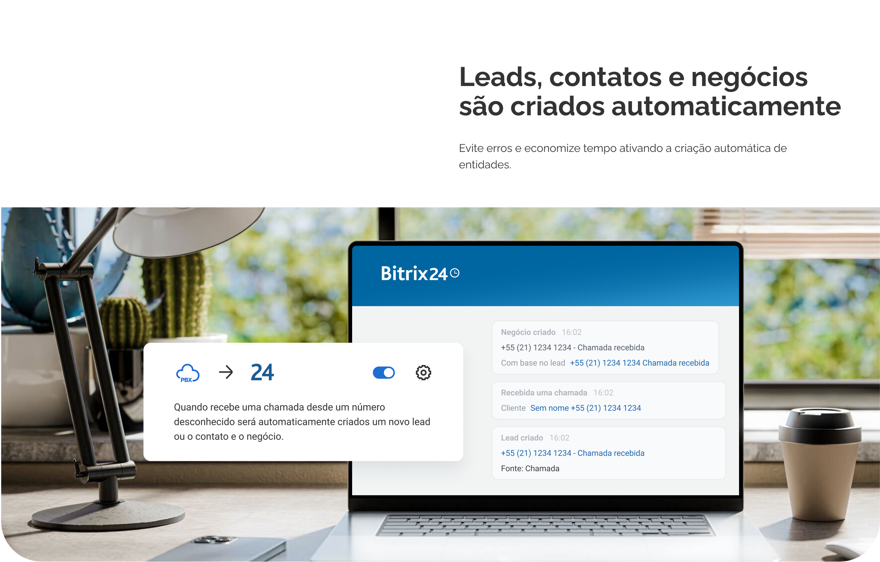 Telefonia integrada ao Bitrix CRM